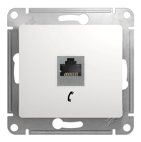 Розетка 1xRJ11 Systeme Electric GLOSSA, белый