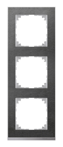 Рамка 3 поста Schneider Electric MERTEN M-PURE DÉCOR, сланец/алюминий