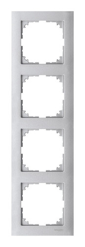 Рамка 4 поста Schneider Electric MERTEN M-PURE, алюминий