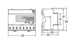 Счетчик электроэнергии однотарифный Acti9 трехфазный 5(5)А, ЖКИ, кл.т. 0,5S, A9MEM3210R
