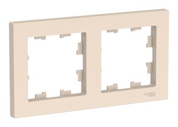 Рамка 2 поста Systeme Electric ATLASDESIGN, бежевый