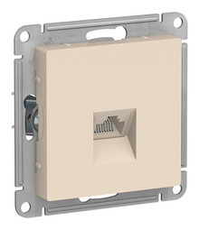 Розетка компьютерная 1xRJ45 Cat.5e Systeme Electric ATLASDESIGN, бежевый
