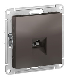 Розетка компьютерная 1xRJ45 Cat.5e Systeme Electric ATLASDESIGN, мокко