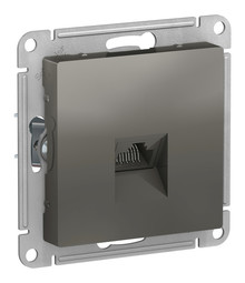 Розетка компьютерная 1xRJ45 Cat.5e Systeme Electric ATLASDESIGN, сталь