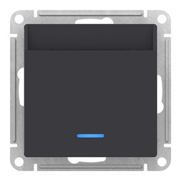 Карточный выключатель Systeme Electric ATLASDESIGN, механический, карбон