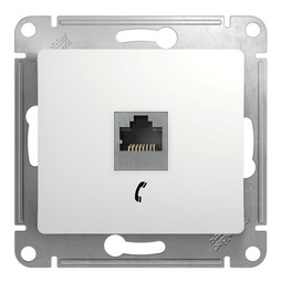 Розетка 1xRJ11 Systeme Electric GLOSSA, белый