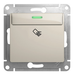 Карточный выключатель Systeme Electric GLOSSA, молочный