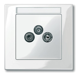 Накладка на розетку телевизионную MERTEN SYSTEM M, полярно-белый