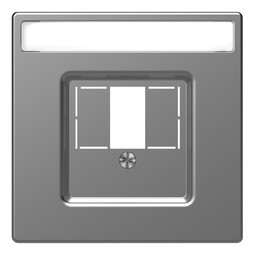 Накладка на розетку информационную MERTEN D-LIFE, нержавеющая сталь