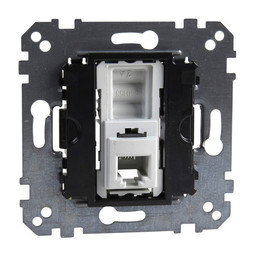 Механизм розетки 4 контакта 1xRJ12 коллекции Merten