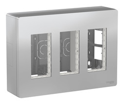 UNICA SYSTEM+ БЛОК открытой установки 3х2 АЛЮМИНИЙ