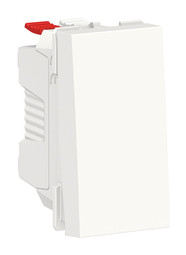 Переключатель 1-клавишный UNICA MODULAR, скрытый монтаж, белый