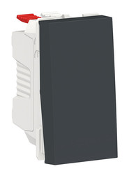 Переключатель 1-клавишный UNICA MODULAR, скрытый монтаж, антрацит