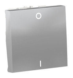 Выключатель 1-клавишный UNICA MODULAR, скрытый монтаж, алюминий