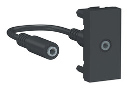 Розетка mini-jack UNICA MODULAR, антрацит