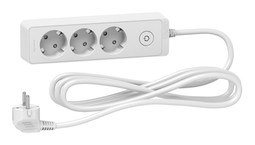 Удлинитель UNICA EXTEND 3-местный, с выключателем, 3м, с заземлением, ST9433W