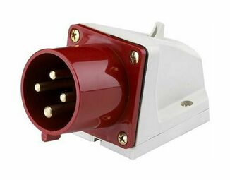 Вилка стационарная 524 3Р+РЕ 32А 380В IP44 ВС-102 DEKraft