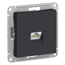 Розетка компьютерная 1xRJ45 Cat.5e Systeme Electric ATLASDESIGN, карбон