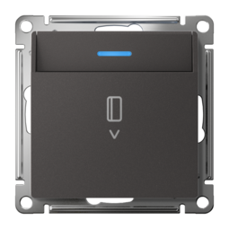 Systeme Electric AtlasDesign Базальт Выключатель карточный с подсветкой, 10А, без задержки отключения, механизм